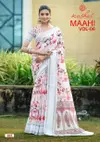 Maahi Vol 6 By Kashvi Linen Printed Sequence Border Bulk Saree Orders In India
